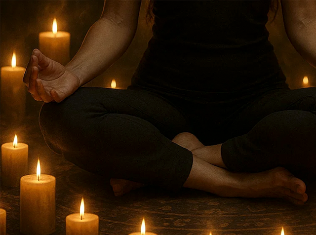 Candlelight yoga